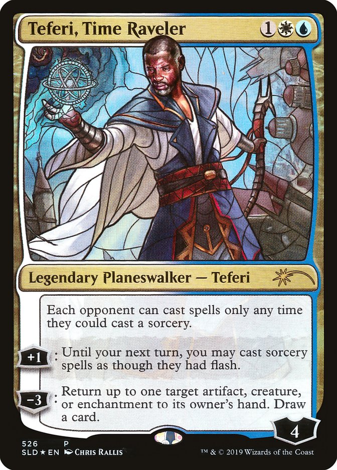 Teferi, Time Raveler (Stained Glass) [Secret Lair Drop Promos] 