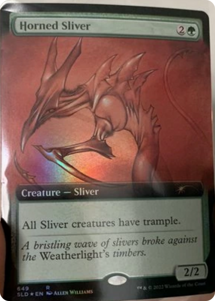 Horned Sliver (Extended Art) [Secret Lair Drop Promos] 