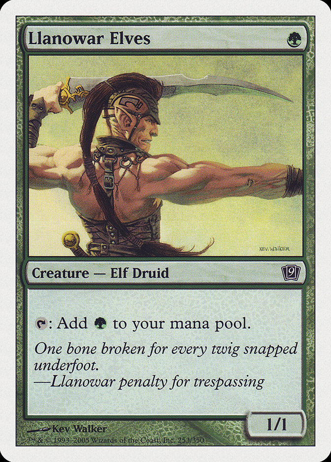 Llanowar Elves (9th Edition) [Oversize Cards] 