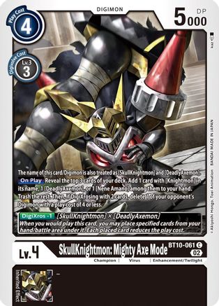 SkullKnightmon: Mighty Ax Mode [BT10-061] [Xros Encounter] 