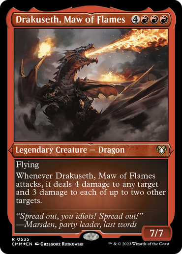 Drakuseth, Maw of Flames (Foil Etched) [Commander Masters] 