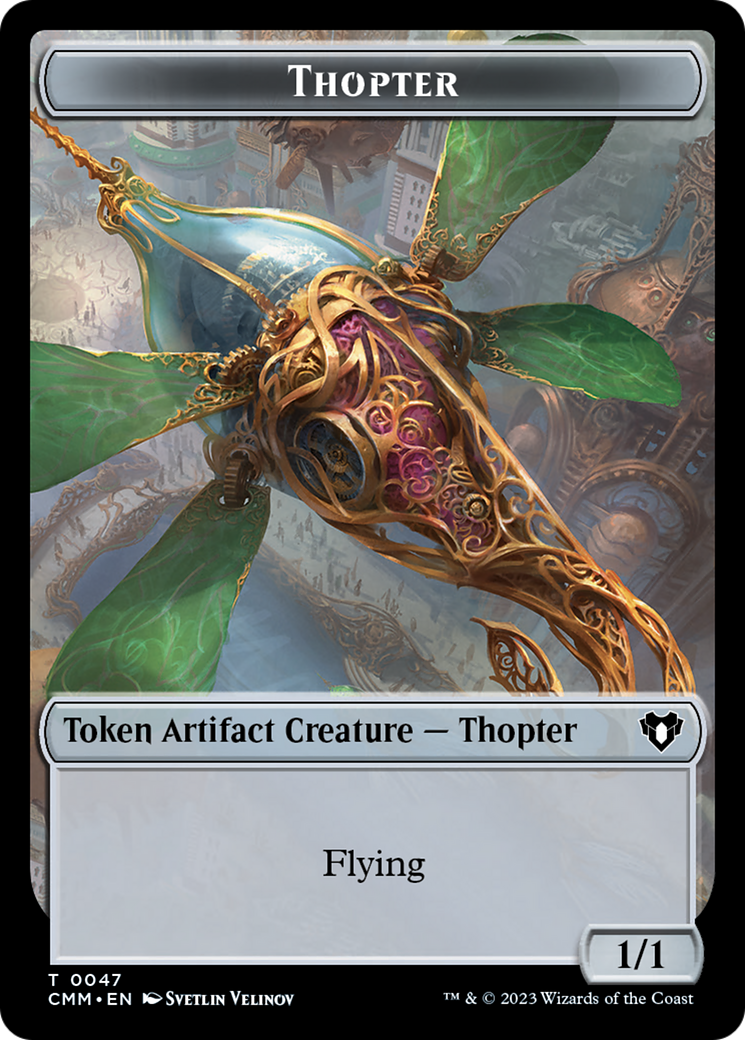 Thopter // Dragon (0020) Double-Sided Token [Commander Masters Tokens] 