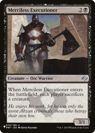 Merciless Executioner [The List Reprints] 