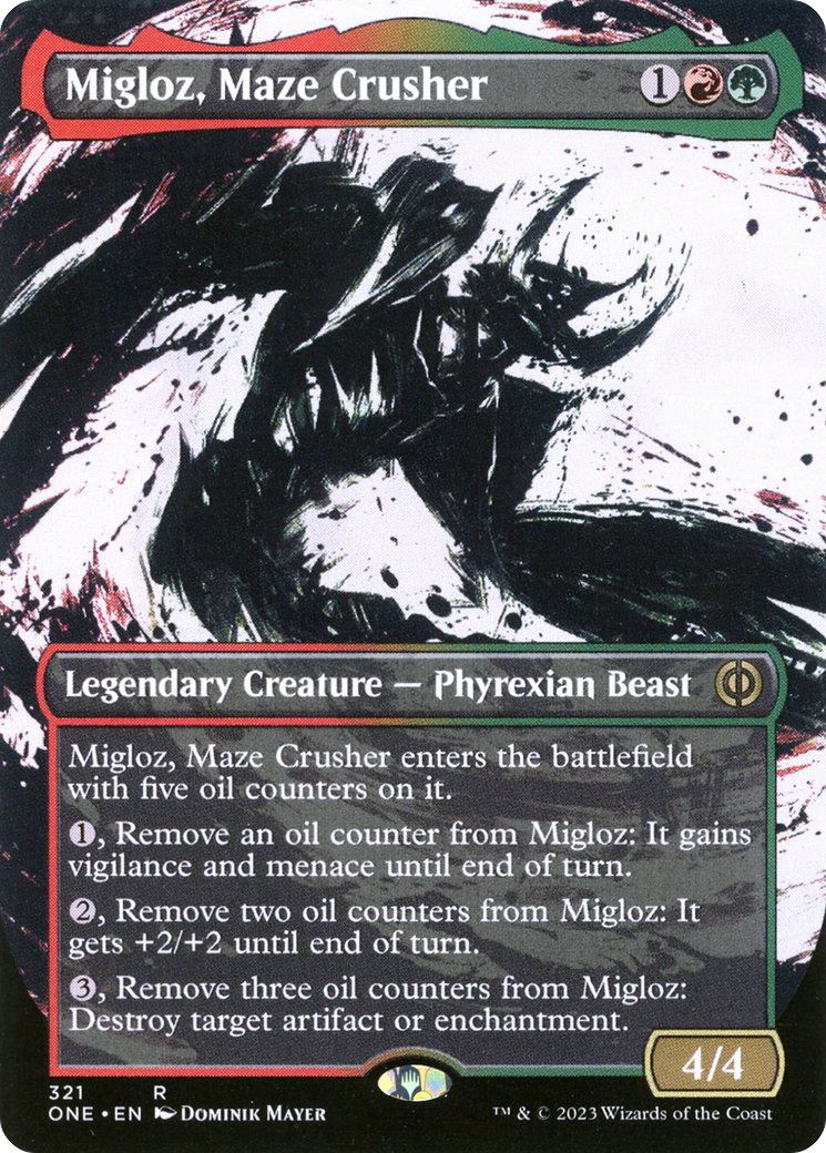 Migloz, Maze Crusher (Borderless Ichor) [Phyrexia: All Will Be One] 