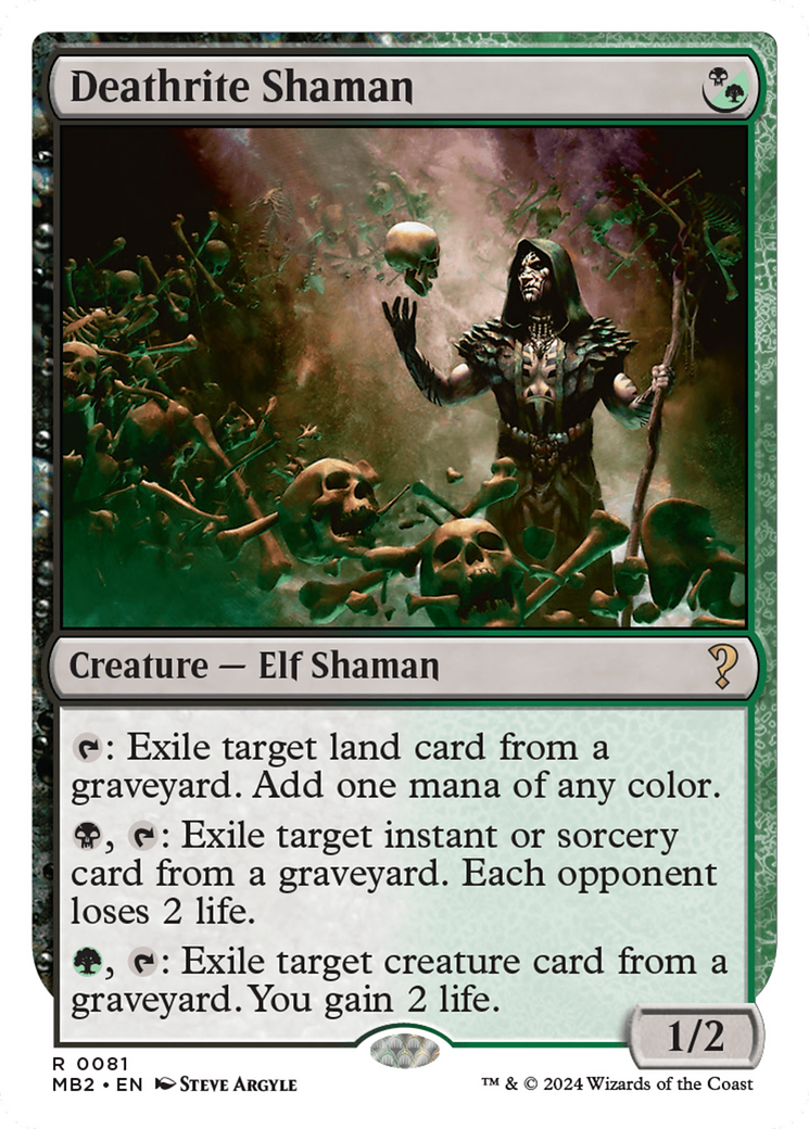 Deathrite Shaman (White Border) [Mystery Booster 2] 