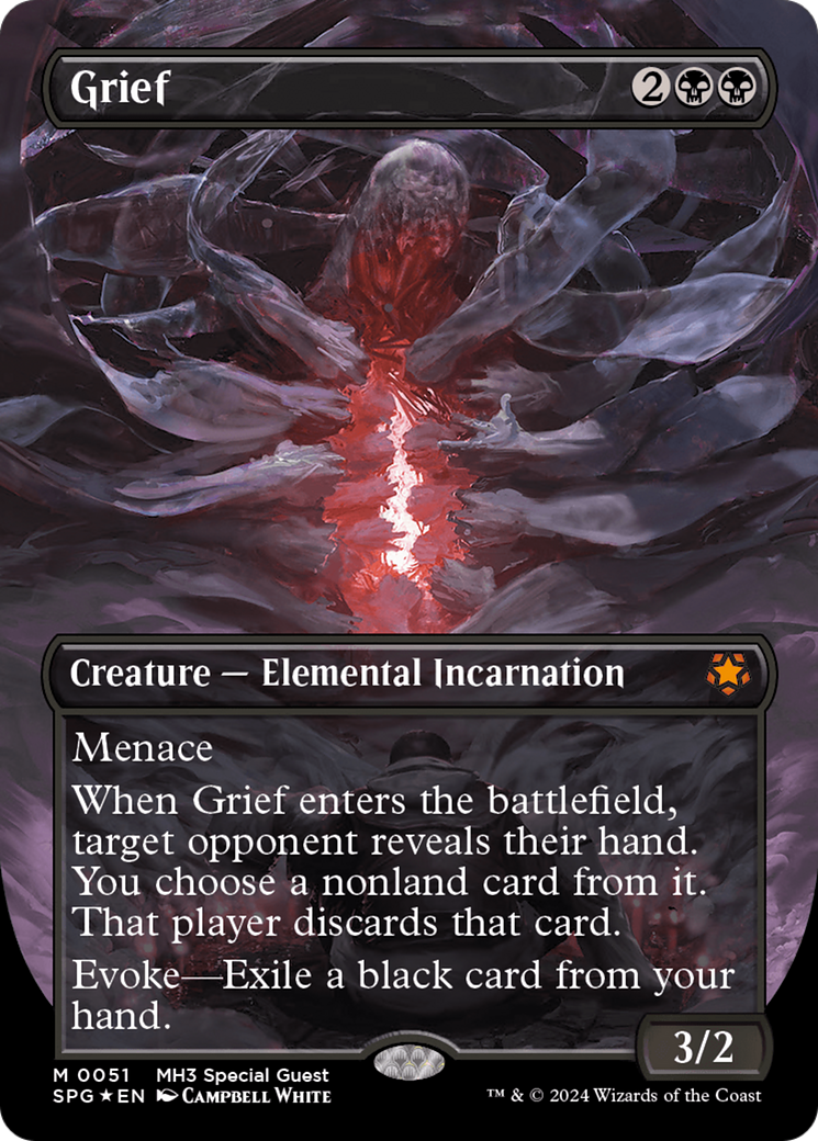 Grief (Borderless) (Textured Foil) [Modern Horizons 3 Special Guests] 