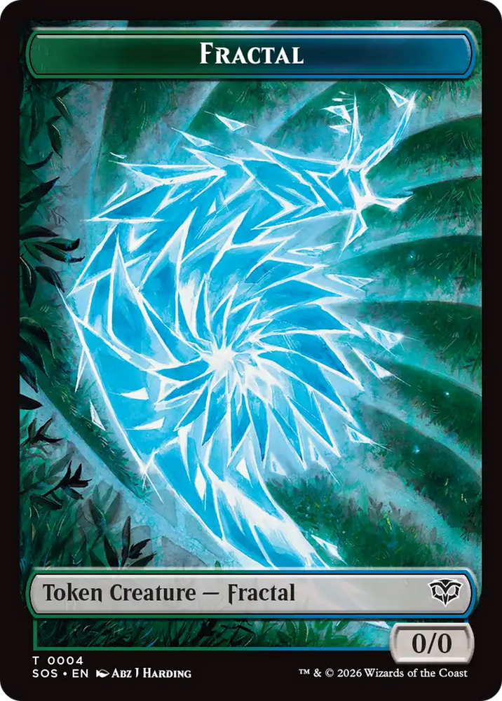 Thopter // Fractal (0004) Double-Sided Token [Secrets of Strixhaven Commander Tokens]