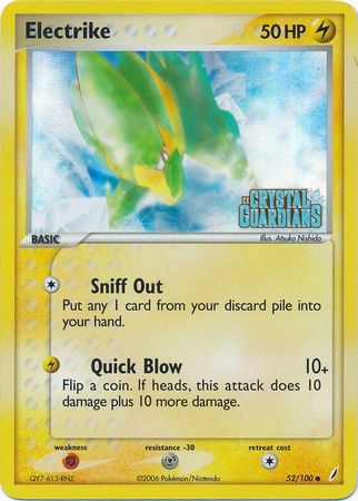 Electrike (52/100) (Stamped) [EX: Crystal Guardians] 