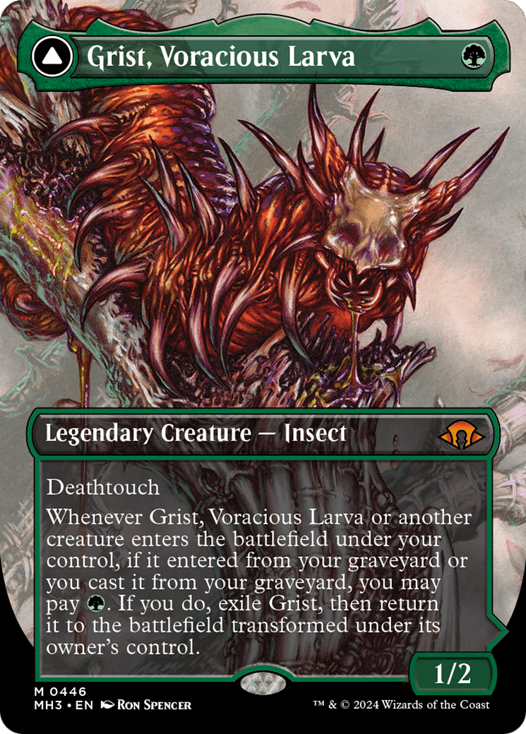 Grist, Voracious Larva // Grist, the Plague Swarm (Borderless) [Modern Horizons 3] 