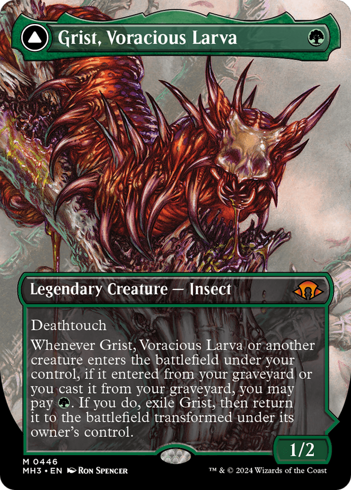 Grist, Voracious Larva // Grist, the Plague Swarm (Borderless) [Modern Horizons 3] 