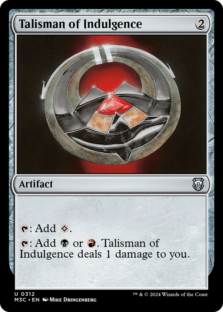 Talisman of Indulgence (Ripple Foil) [Modern Horizons 3 Commander] 