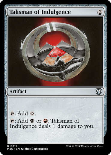 Talisman of Indulgence [Modern Horizons 3 Commander] 