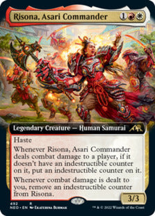 Risona, Asari Commander (Extended Art) [Kamigawa: Neon Dynasty] 