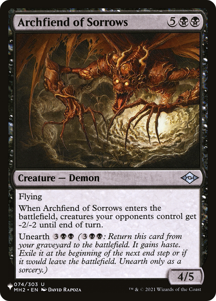 Archfiend of Sorrows [The List Reprints] 