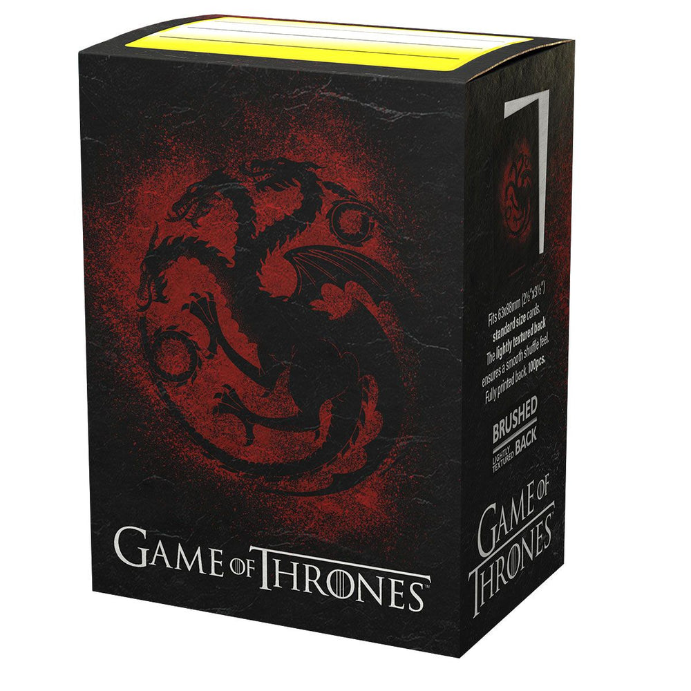 Dragon Shield: Standard 100ct Brushed Art Sleeves - Game of Thrones (House Targaryen) 