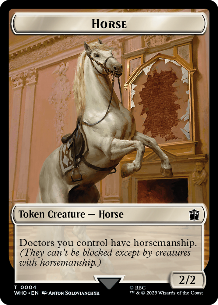 Horse // Soldier Double-Sided Token [Doctor Who Tokens] 