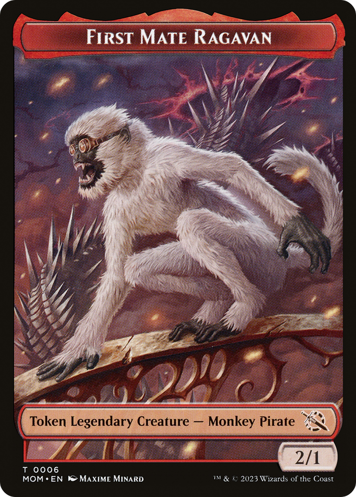 First Mate Ragavan // Teferi's Talent Emblem Double-Sided Token [March of the Machine Commander Tokens] 
