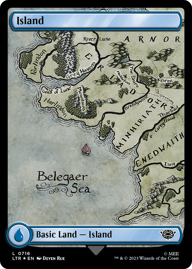 Island (0716) (Surge Foil) [The Lord of the Rings: Tales of Middle-Earth] 