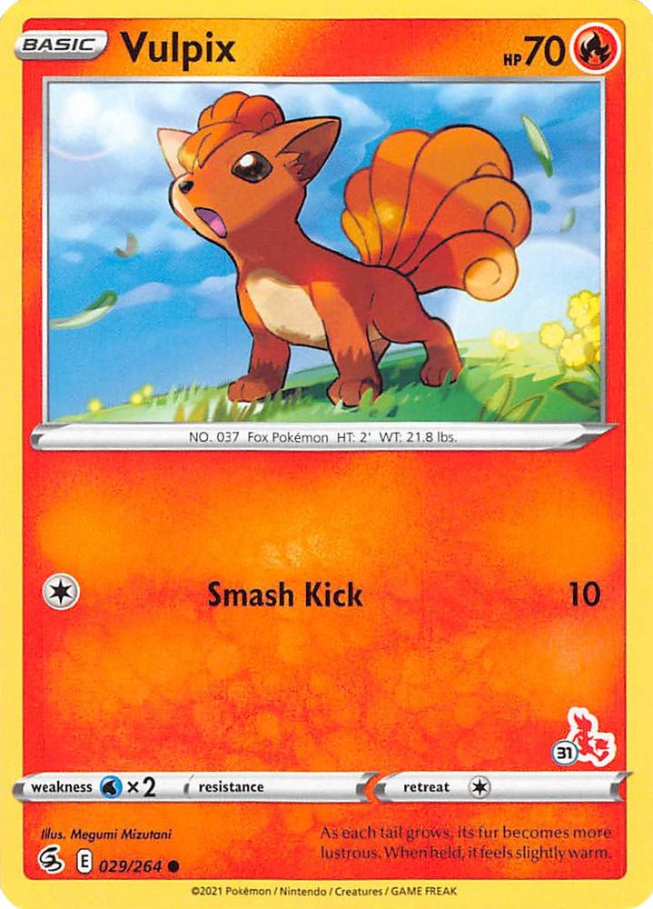 Vulpix (029/264) (Cinderace Stamp #31) [Battle Academy 2022] 