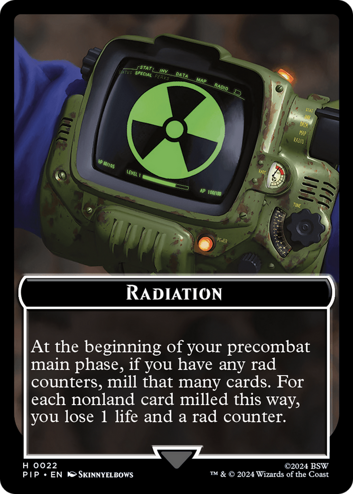 Radiation // Treasure (018) Double-Sided Token [Fallout Tokens] 