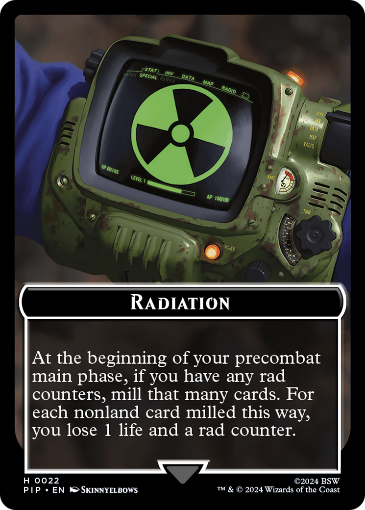 Radiation // Alien Double-Sided Token [Fallout Tokens] 