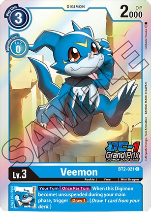 Veemon [BT2-021] (DC-1 Grand Prix) [Release Special Booster Promos] 