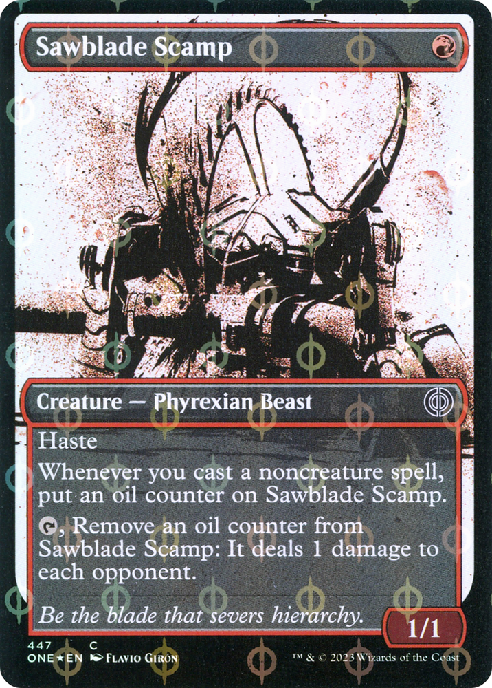 Sawblade Scamp (Showcase Ichor Step-and-Compleat Foil) [Phyrexia: All Will Be One] 