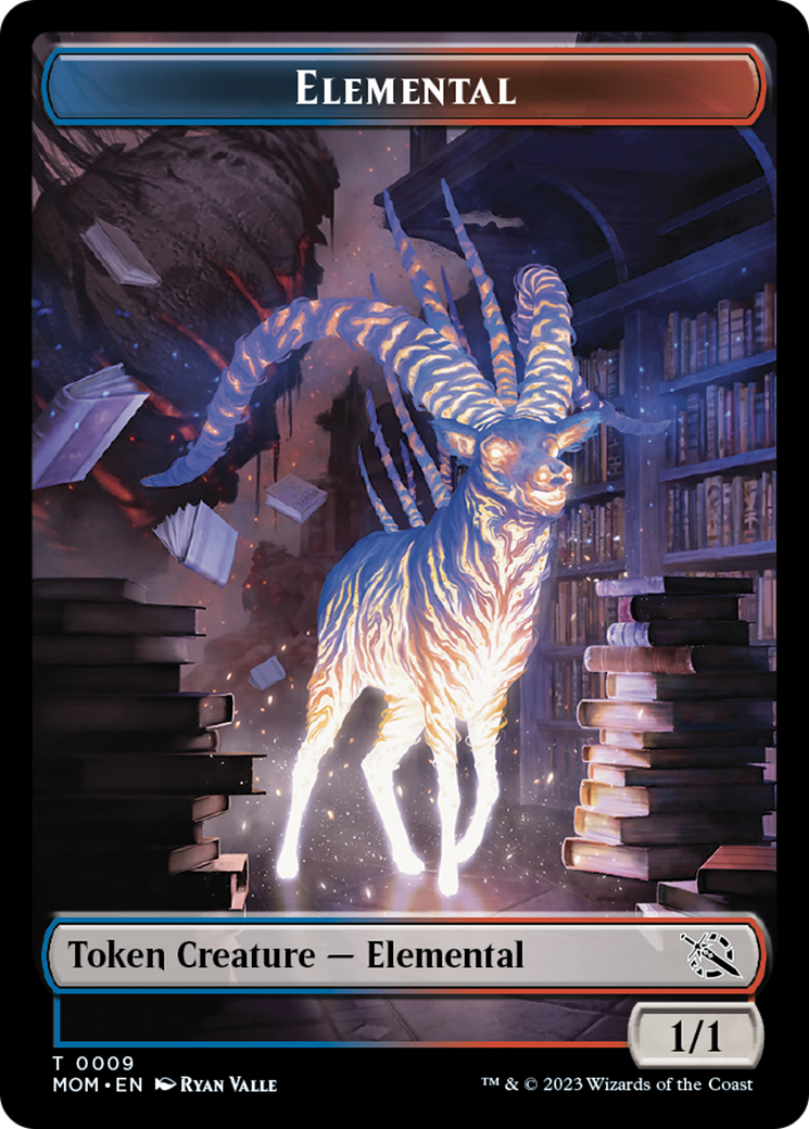 Elemental (9) // Vampire Double-Sided Token [March of the Machine Tokens] 