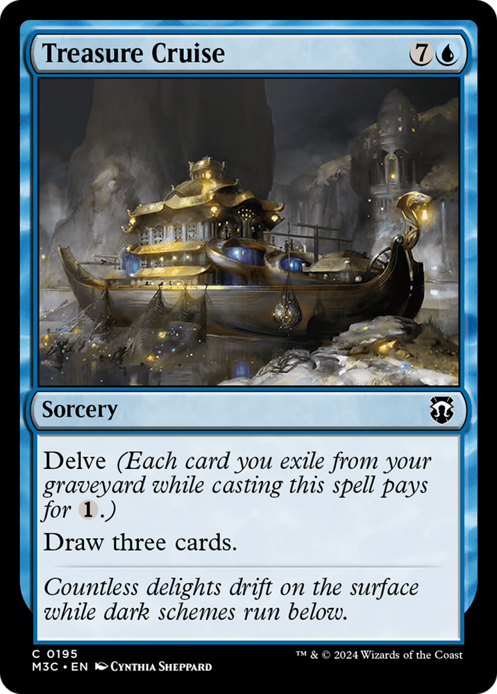 Treasure Cruise (Ripple Foil) [Modern Horizons 3 Commander] 