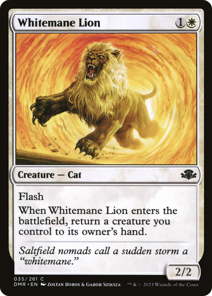 Whitemane Lion [Dominaria Remastered] 