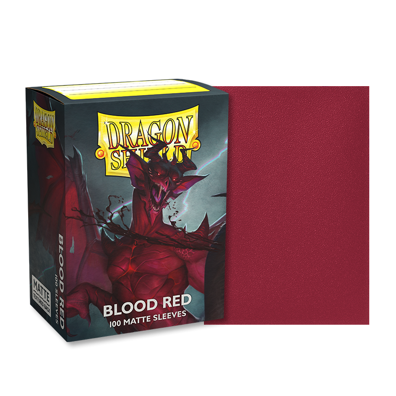 Dragon Shield: Standard 100ct Sleeves - Blood Red (Matte)