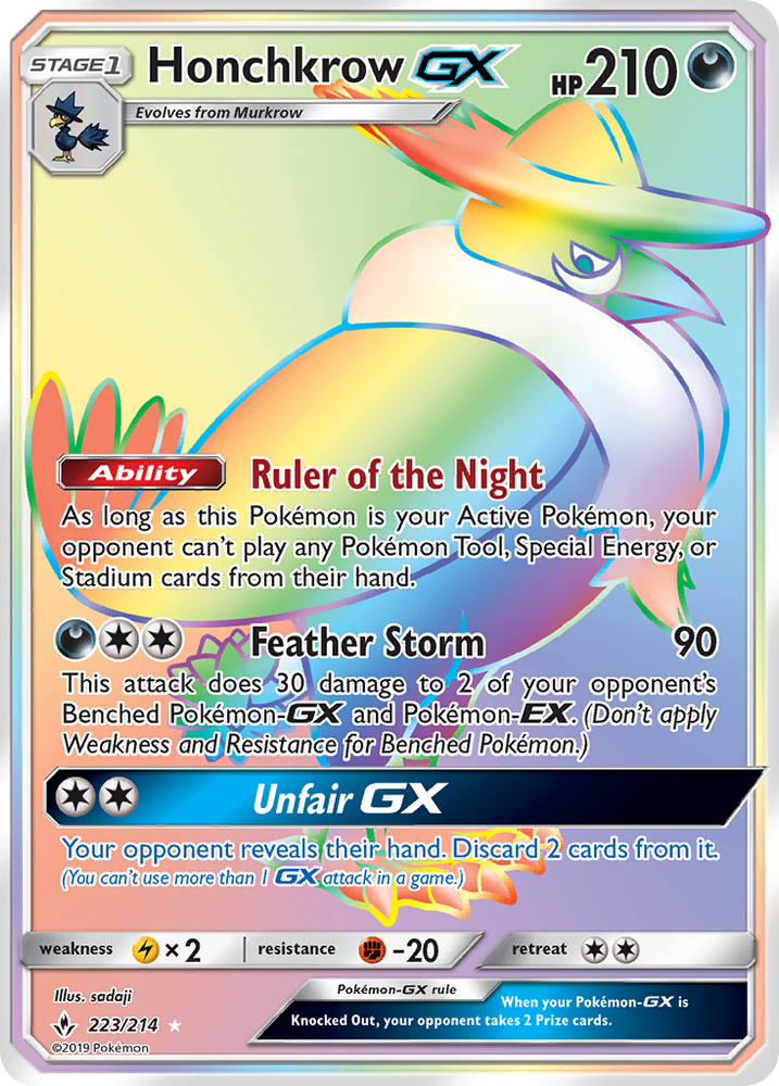 Honchkrow GX (223/214) [Sun &amp; Moon: Unbroken Bonds] 