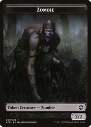 Zombie // Dog Illusion Double-Sided Token [Dungeons &amp; Dragons: Adventures in the Forgotten Realms Tokens] 