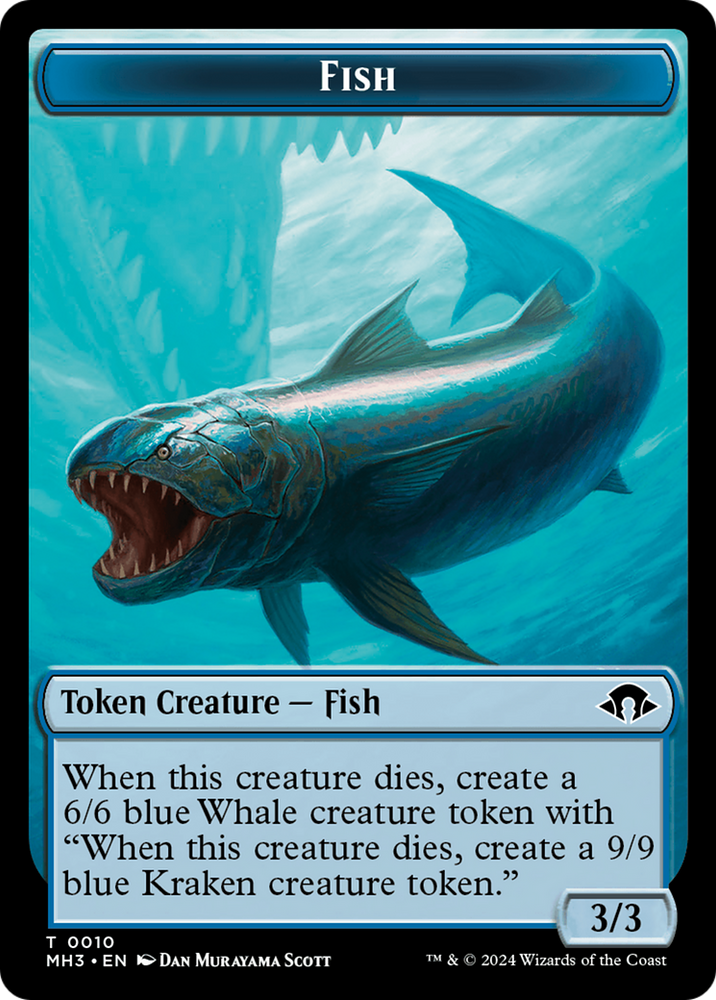 Servo // Fish Double-Sided Token [Modern Horizons 3 Tokens] 