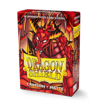 Dragon Shield: Japanese Size 60ct Sleeves - Crimson (Matte) 