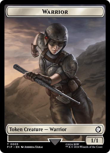 Warrior // Food (0012) Double-Sided Token [Fallout Tokens] 