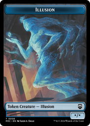 Illusion (Ripple Foil) // Servo Double-Sided Token [Modern Horizons 3 Commander Tokens] 