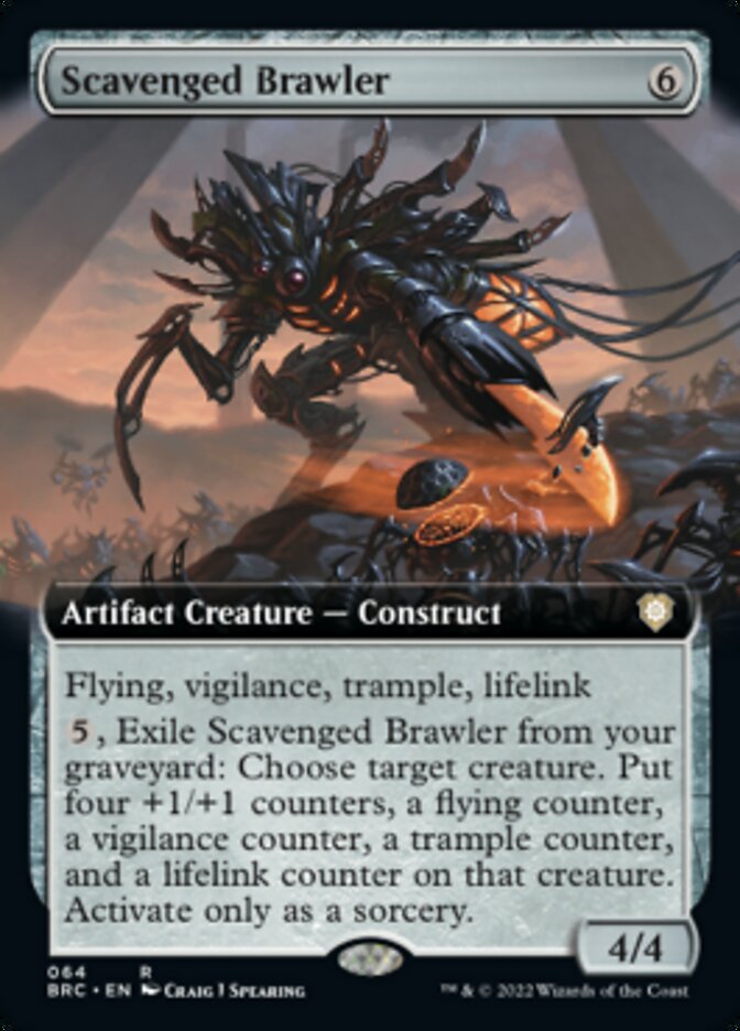 Scavenged Brawler (Extended Art) [The Brothers' War Commander] 