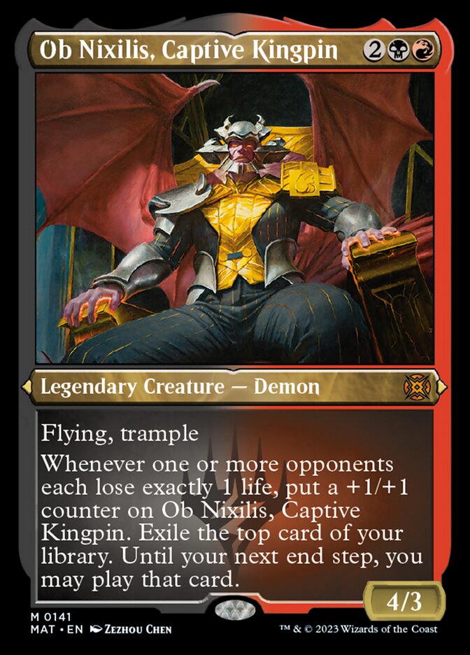 Ob Nixilis, Captive Kingpin (Foil Etched) [March of the Machine: The Aftermath] 