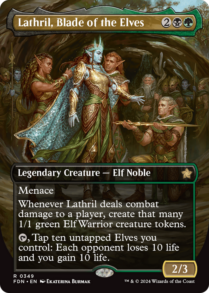 Lathril, Blade of the Elves (Borderless) [Foundations] 