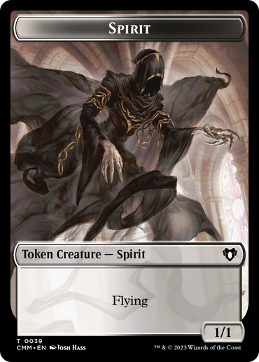 Spirit (0039) // Zombie (0013) Double-Sided Token [Commander Masters Tokens] 