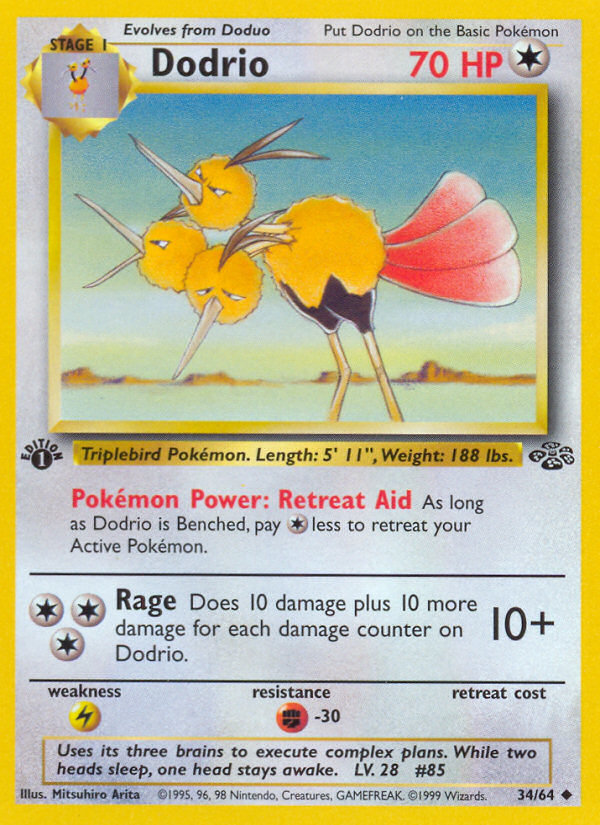 Dodrio (34/64) [Jungle 1st Edition] 