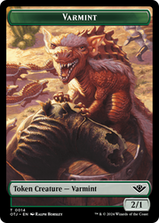 Treasure // Varmint Double-Sided Token [Outlaws of Thunder Junction Tokens] 