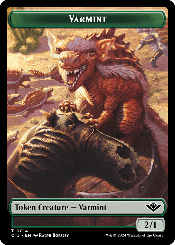 Varmint // Plot Double-Sided Token [Outlaws of Thunder Junction Tokens] 