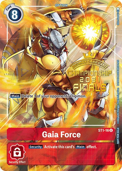 Gaia Force [ST1-16] (2021 Championship Finals Tamer's Evolution Pack) [Starter Deck: Gaia Red Promos] 