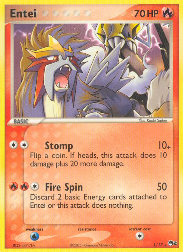 Entei (1/17) [POP Series 2] 