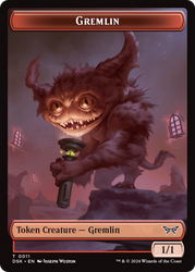 Gremlin // Manifest Double-Sided Token [Duskmourn: House of Horror Tokens] 