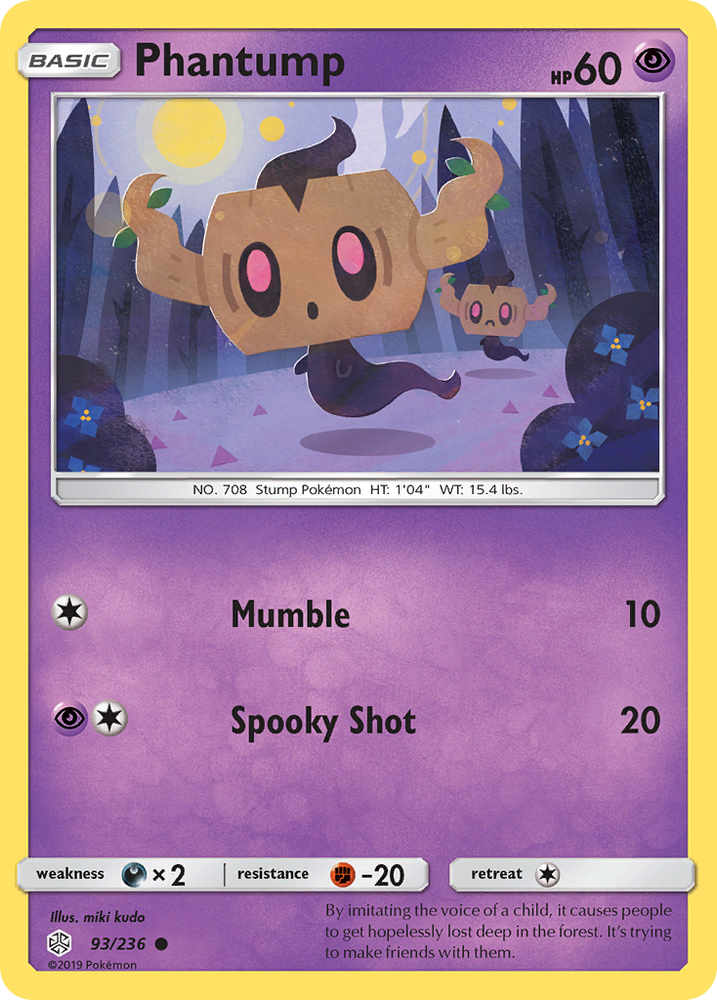 Phantump (93/236) [Sun &amp; Moon: Cosmic Eclipse] 