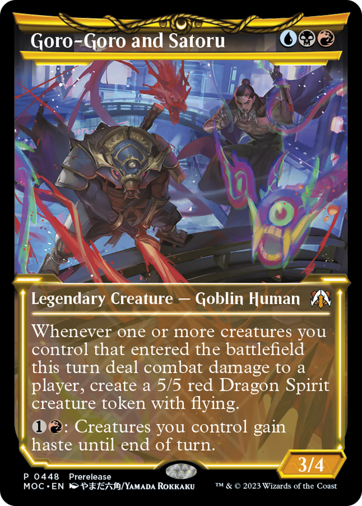 Goro-Goro and Satoru (Showcase Planar Booster Fun) [March of the Machine Commander Prerelease Promos]