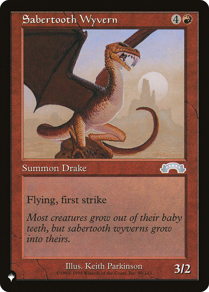 Sabertooth Wyvern [The List Reprints] 